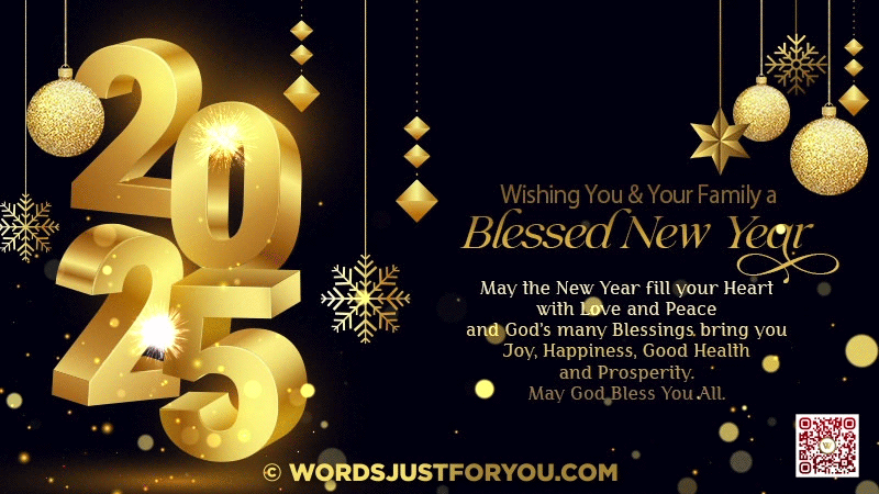 Christian New Year Greetings GIF, Religious Happy New Year GIF 2025