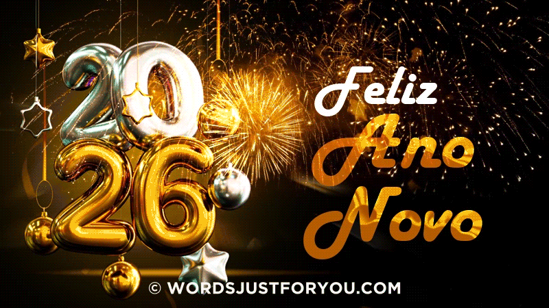 Feliz Ano Novo Gif, Feliz Ano Novo 2026, Happy New Year Gif In Portuguese, Happy New Year In Portuguese