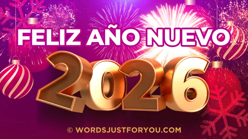 Feliz Año Nuevo Gif 2026, Happy New Year In Spanish Gif, Feliz Año Nuevo Gif