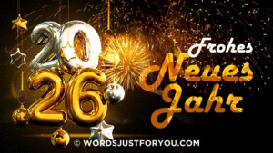 Frohes Neues Jahr GIF, Happy New Year GIF in German