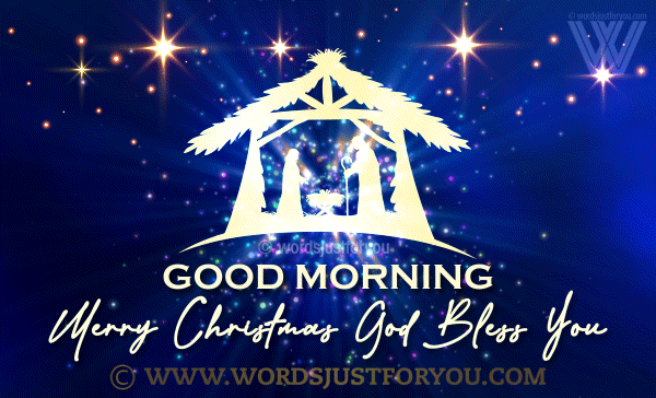 Good Morning Merry Christmas God Bless You Gif