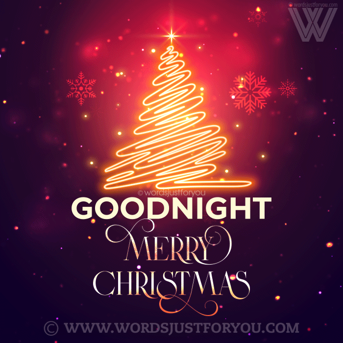 Beautiful Goodnight Merry Christmas Gif