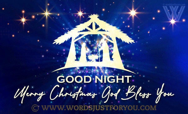 Beautiful Goodnight Merry Christmas God Bless You Gif