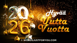 2026 Hyvää Uutta Vuotta GIF, Happy New Year Wishes in Finnish, Hyvää Uutta Vuotta-kortti