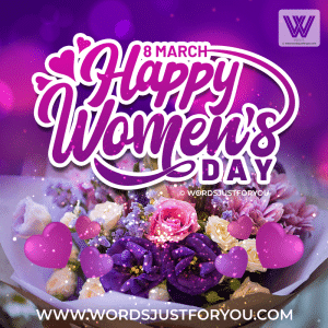 Beautiful Flowers Bouquet Happy Womens Day Gif