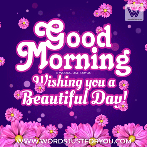 Beautiful Flowers Good Morning Gif