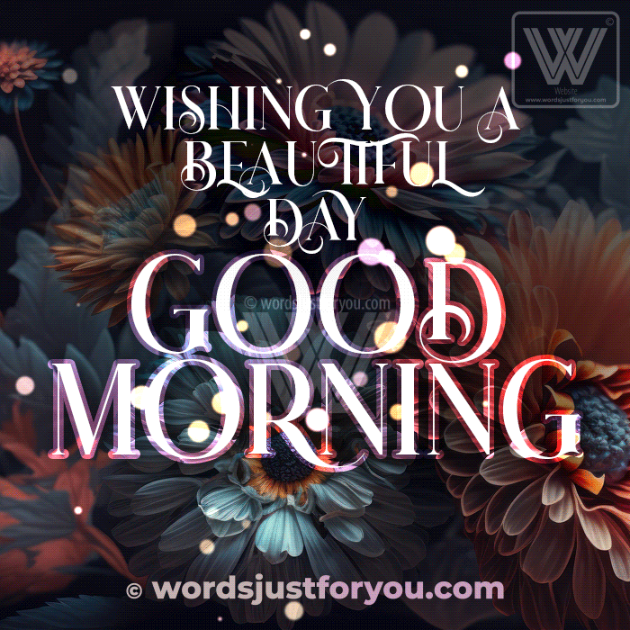 Beautiful Good Morning Gif With Flowers