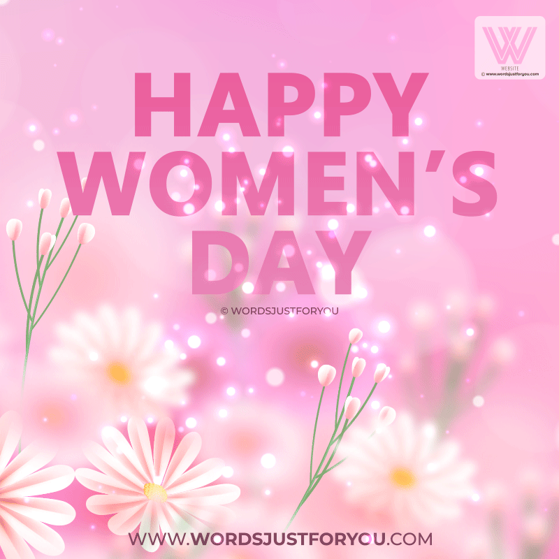 Beautiful Flowers Happy Women's Day Gif