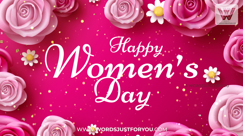 Flowers Happy Womens Day Gif