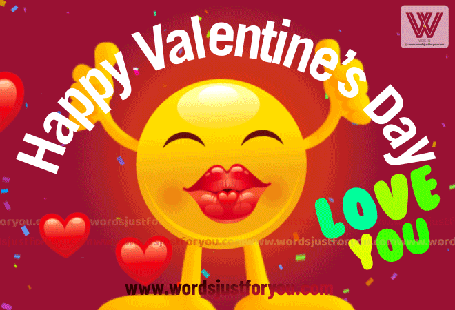 Beautiful Happy Valentines Day Emoji Gif