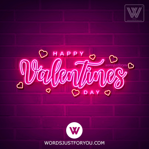 Happy Valentines Day Gif Neon Lights - Happy Valentines Day Gif - Animated Happy Valentines Day Gif