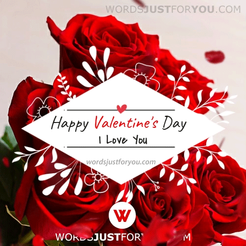 Animated Red Roses Happy Valentines Day Gif