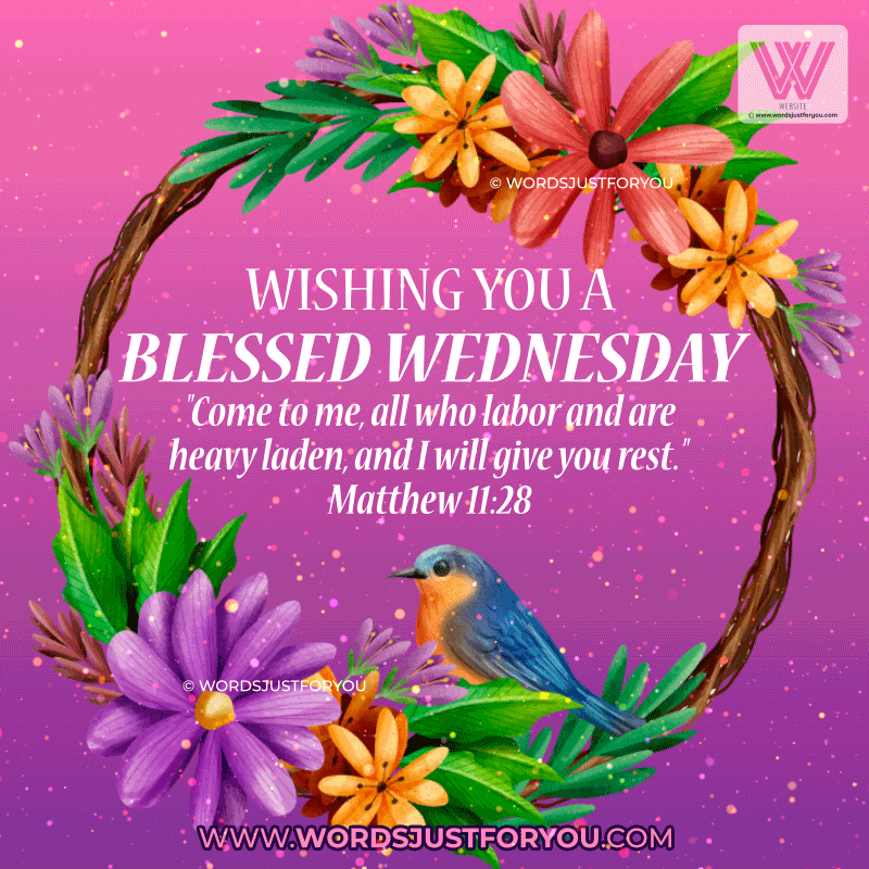 Blessed Wednesday Gif With Bible Verse - Wednesday Blessings Gif