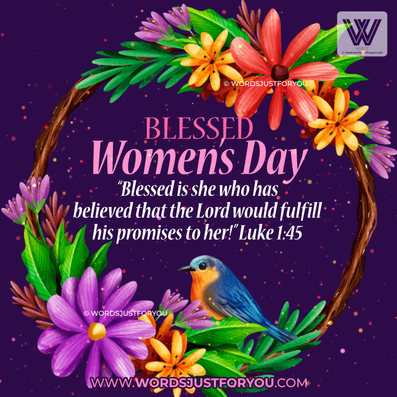 Happy Women's Day Gif With Bible Verse