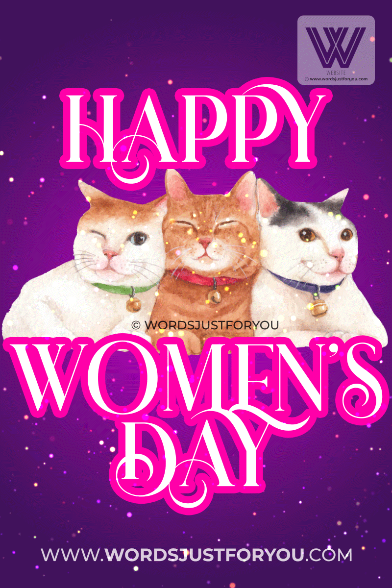 Cute Happy Womens Day Animated Card - Cute Happy Women's Day Gif