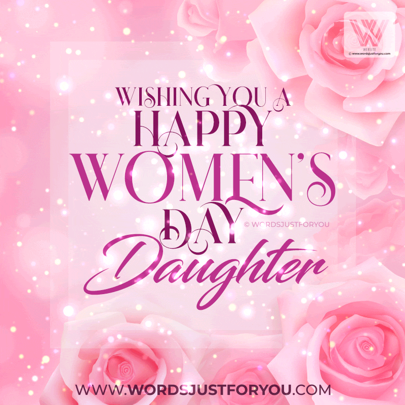 Animated Happy Women's Day Daughter Gif 8Th March