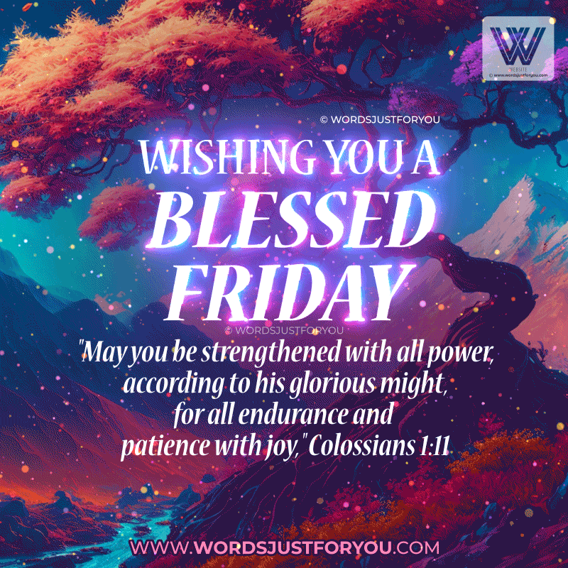 Friday Blessings - Magical Blessed Friday Gif - Friday Blessings Bible Verse Gif Image