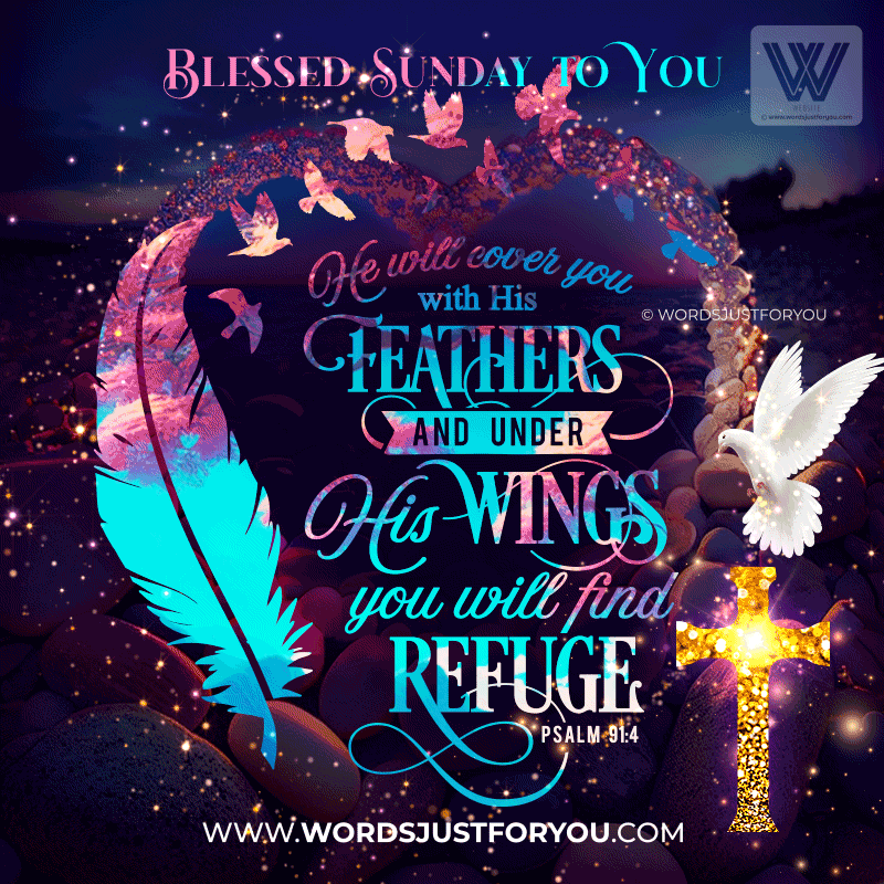 Magical Glitter Blessed Sunday To You Gif With Bible Verse