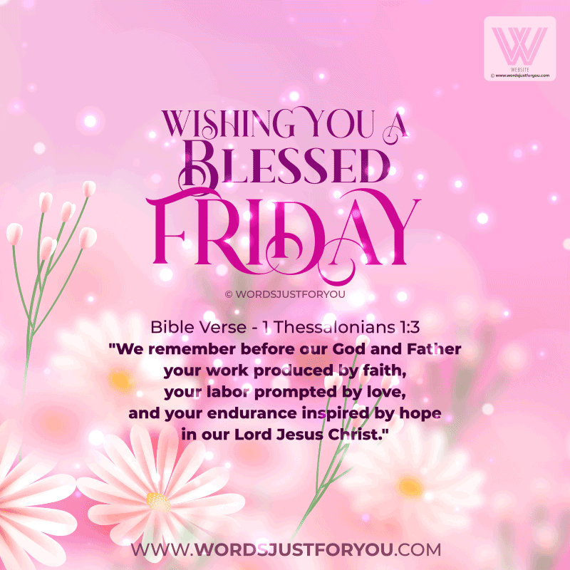 Wishing You A Blessed Friday With Bible Verse - Blessed Friday Gif