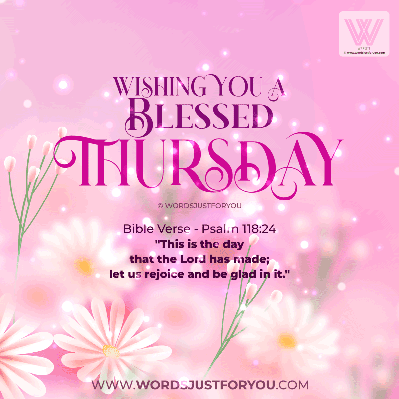 Wishing You A Blessed Thurday Gif With Bible Verse