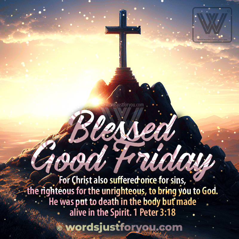 Blessed Good Friday Gif With Bible Verse