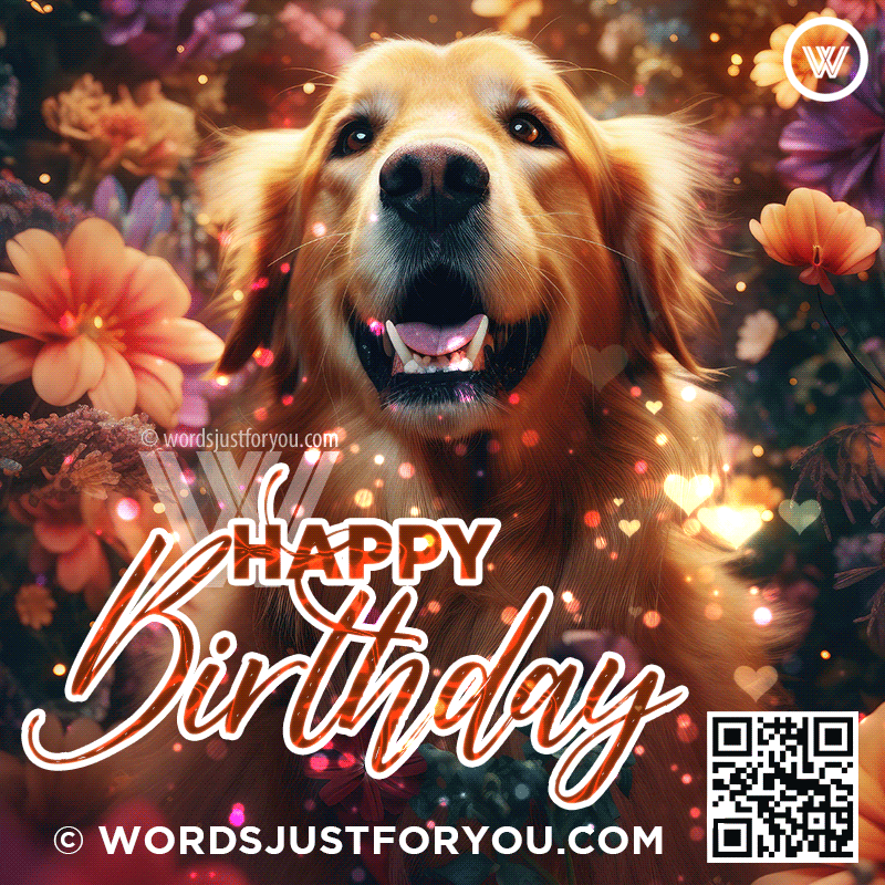 Cute Happy Birthday Gif With Dog - Happy Birthday Gif