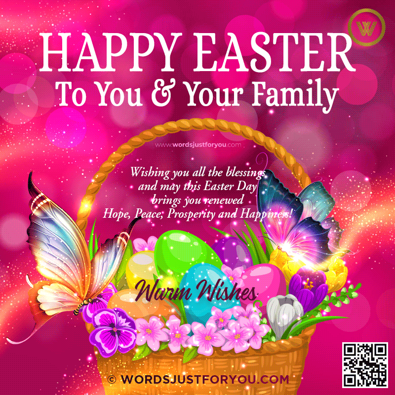 Happy Easter Wishes Ecard - Happy Easter Gif