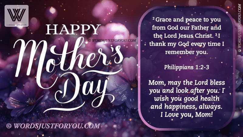 Religious Happy Mothers Day Wishes Gif - Religious Happy Mothers Day Gif With Bible Verse - Happy Mothers Day Gif With Religious Wishes - Happy Mothers Day Gif