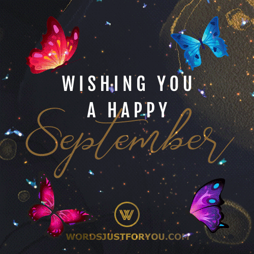Beautiful Butterflies Happy September Gif
