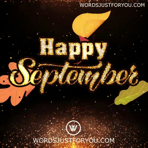 Glitter Happy September Gif