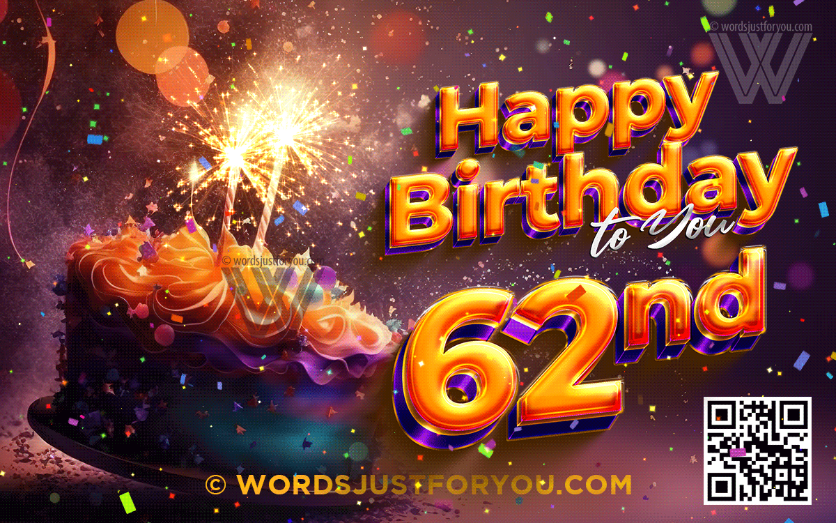 Happy 62Nd Birthday Gif - Happy 62 Birthday Gif