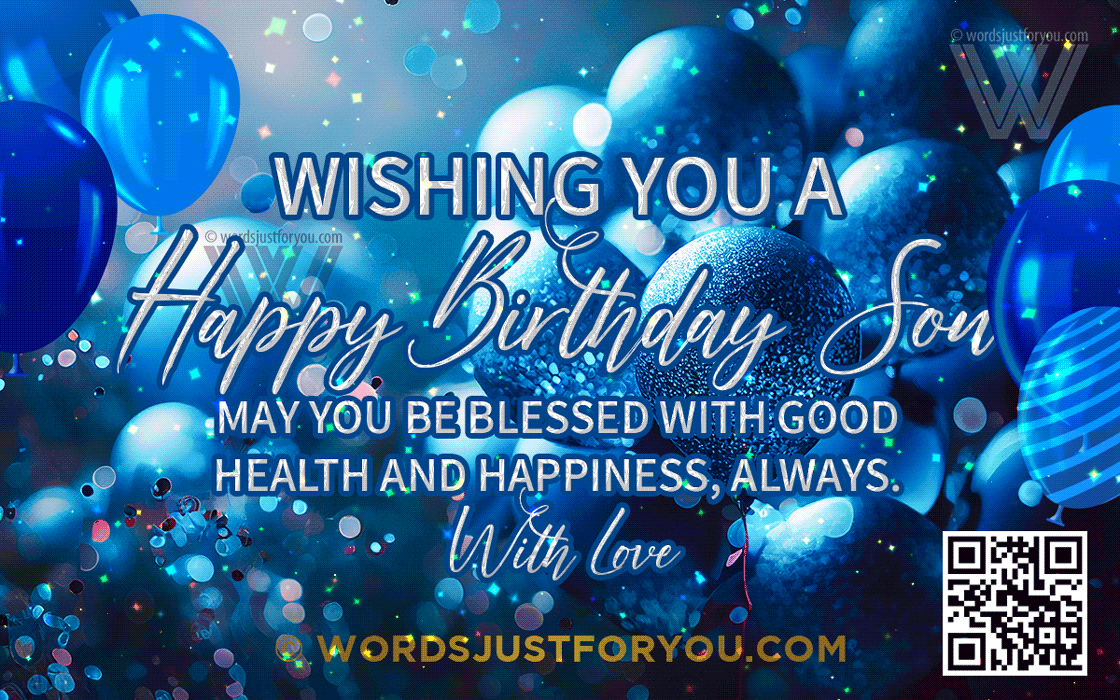 Happy Birthday Son Greetings Card - Happy Birthday Son Gif