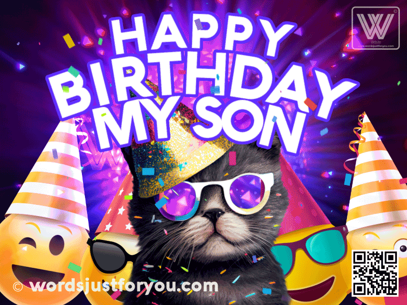 Happy Birthday Wishes For Son Gif, Happy Birthday Son, Happy Birthday Wishes For Son, Birthday Gif For Son, Happy Birthday Ecard For Son, Gifs, Gif, Happy Birthday Greetings For Son, Animated Happy Birthday Son Gif