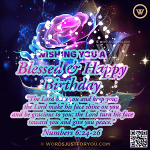 Religious Birthday Gif With Bible Verse - Numbers 6:24-26 - Religious Happy Birthday Gif For Her