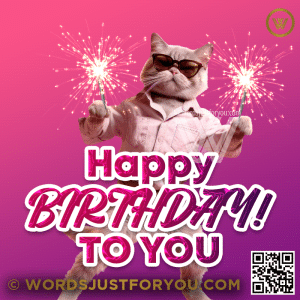 Amazing Dancing Cat With Sparklers Happy Birthday Cat Gif