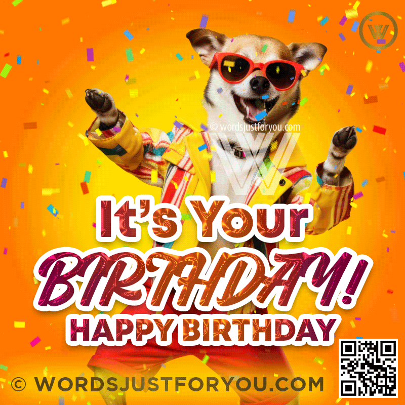 Amazing Dancing Dog It's Your Birthday Funny Gif