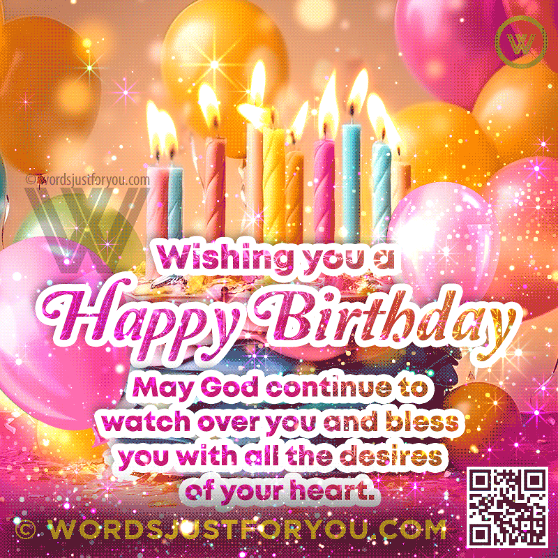 Animated Beautiful Birthday Blessings Gif - Happy Birthday Gif