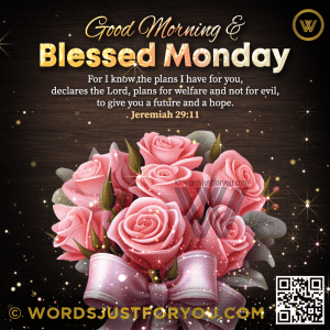 Beautiful Good Morning Blessed Monday Gif - Blessed Monday Gif With Bible Verse