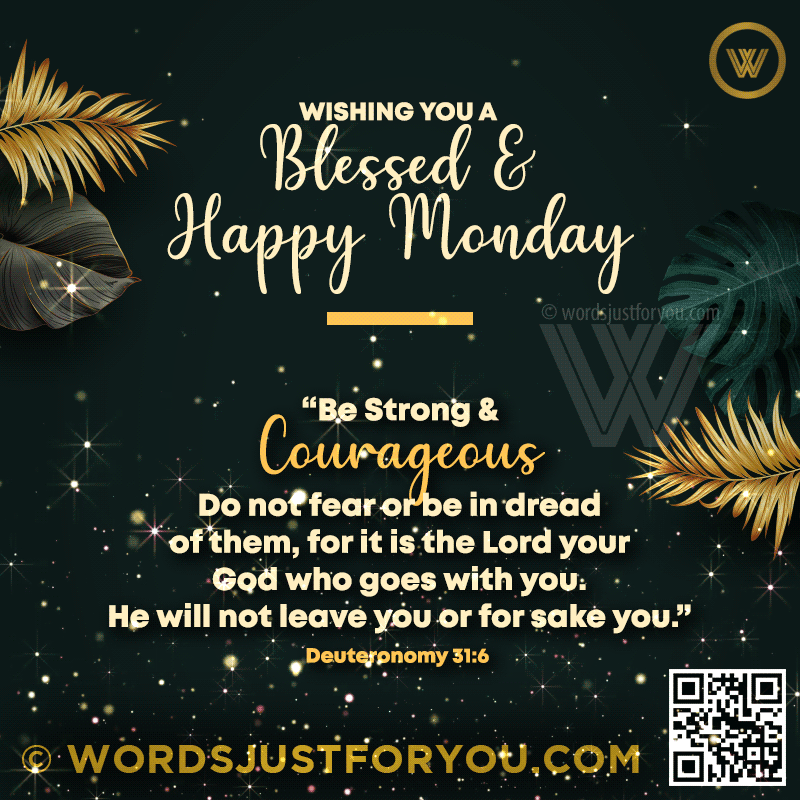 Beautiful Blessed Monday Gif With Bible Verse