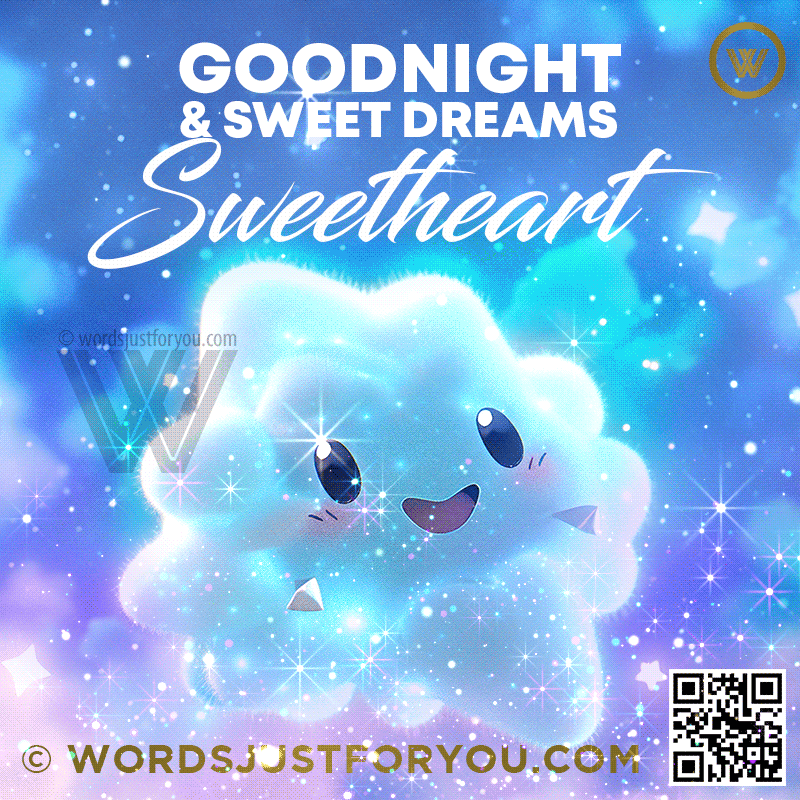 Amazing Goodnight And Sweet Dreams My Love Gif - Goodnight Gif - Cute Goodnight Gif