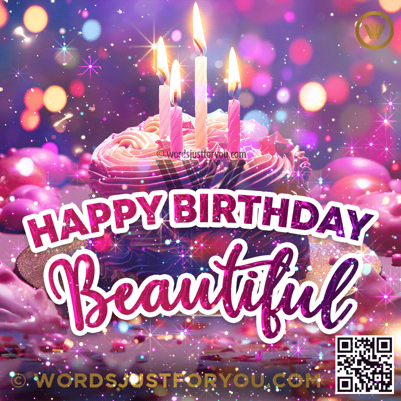 Happy Birthday Beautiful Gif Wishes - Happy Birthday Gif For Her - Happy Birthday Gif