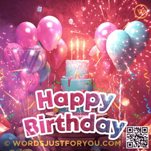 Happy Birthday Cake Fireworks Gif