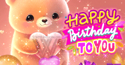 Kawaii Bear Cute Happy Birthday Gif -Cute Happy Birthday Gif - Happy Birthday Gif New