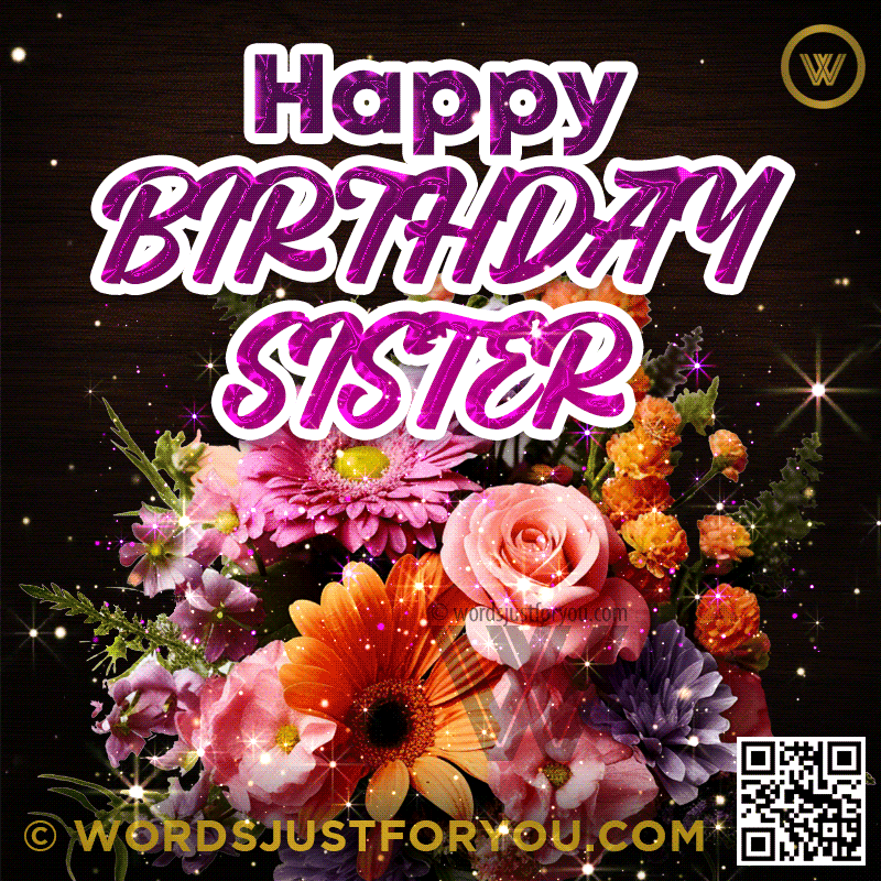 Animated Greeting Happy Birthday Sister