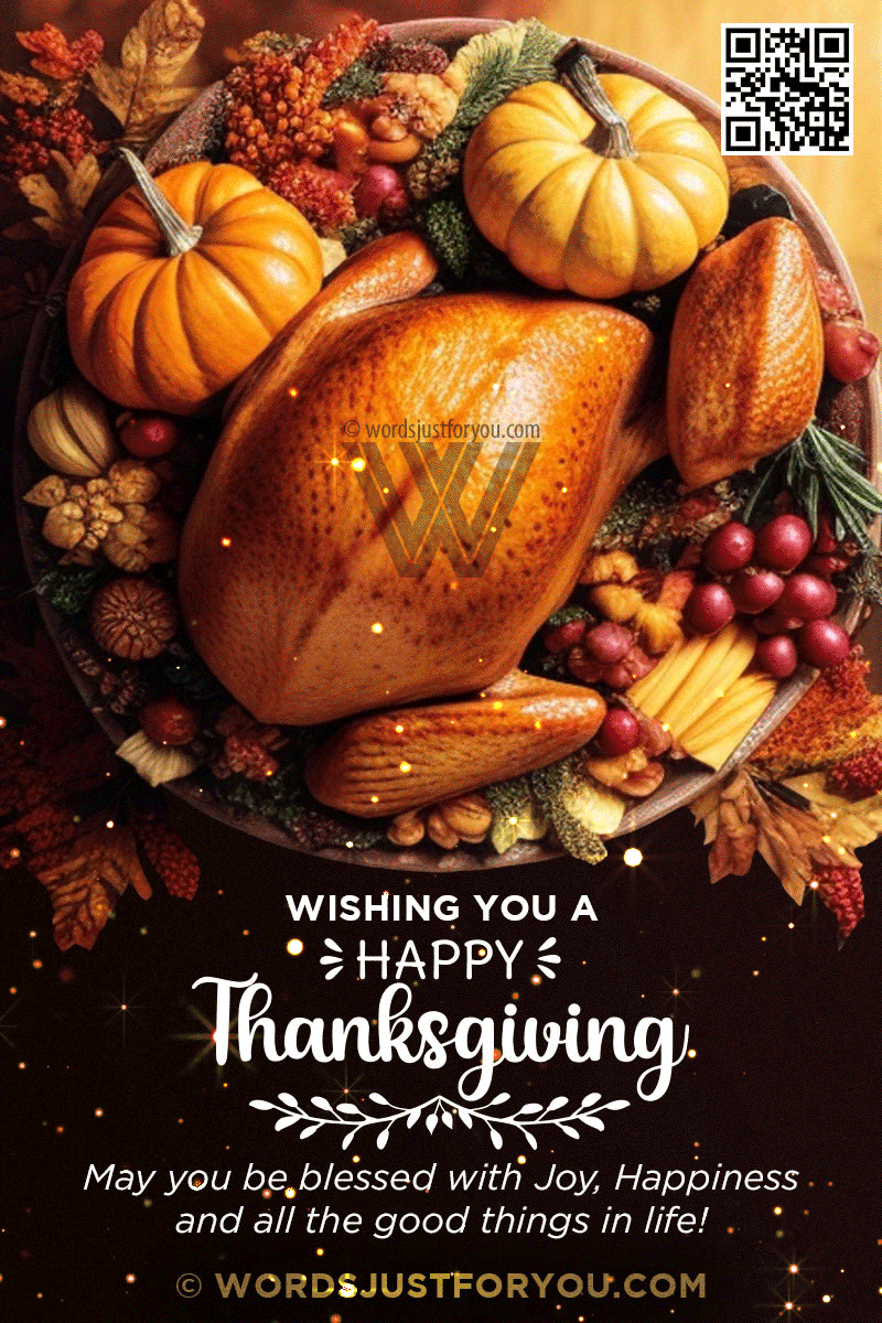 Happy Thanksgiving Blessings - Happy Thanksgiving Gif