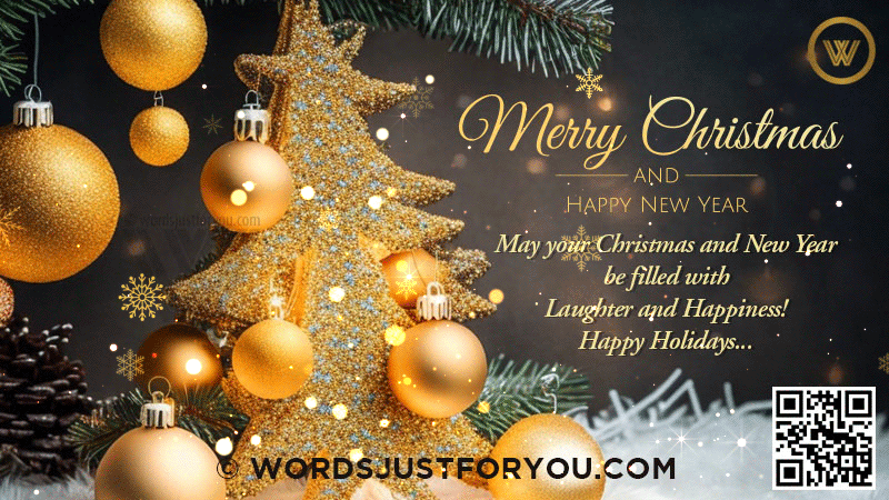 Merry Christmas Happy Holidays Wishes Gif - Merry Christmas and Happy New Year Wishes - Merry Christmas Gif