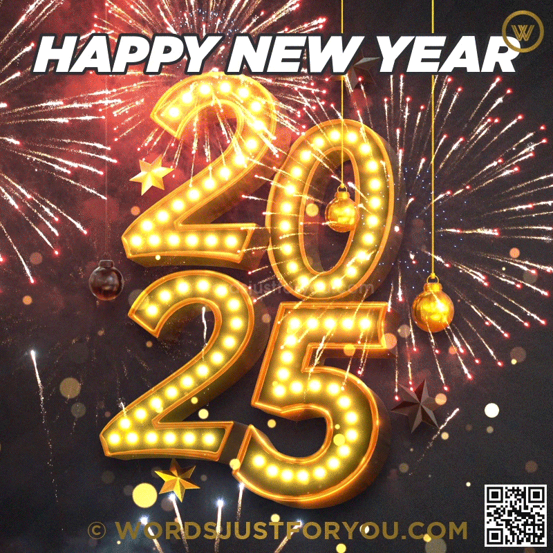 Beautiful Happy New Year Fireworks 2025 » Original Creative Animated GIFs