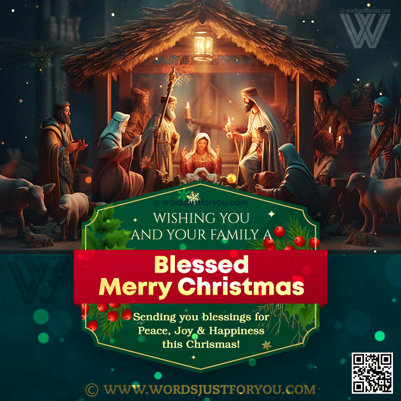 Blessed Merry Christmas Gif - Religious Merry Christmas Gif - merry christmas religious gif - merry christmas religious