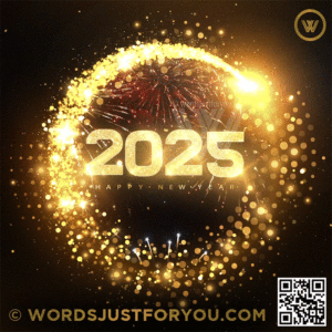 Gold Happy 2025 New Year Animated GIF