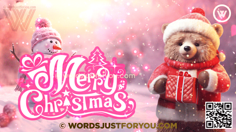 Merry Christmas Cute Gif - Cute Merry Christmas Gif - Merry Christmas Gif for Her